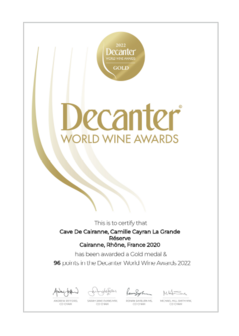 Decanter la Grande Reserve 96 punten